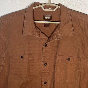 C.E. Schmidt Workwear Mens Brown Long-Sleeve Workwear Shirt 3XL Cotton  Durable